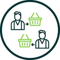 Reseller Line Circle Icon Design vector