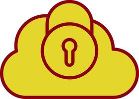 Security Castle Cloud Vintage Icon Design vector