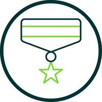 Medal Line Circle Icon Design vector