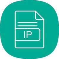 IP File Format Line Curve Icon Design vector