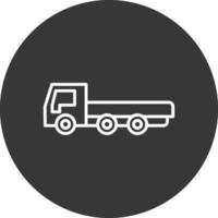 Truck Line Inverted Icon Design vector