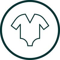 Bodysuit Line Circle Icon Design vector