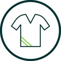 Shirt Line Circle Icon Design vector