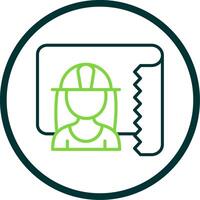 Architect Line Circle Icon Design vector