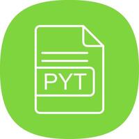 PYT File Format Line Curve Icon Design vector