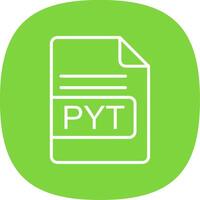 PYT File Format Line Curve Icon Design vector