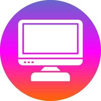 Computer Glyph Gradient Circle Icon Design vector