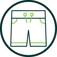 Shorts Line Circle Icon Design vector