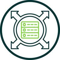 Data Driven Line Circle Icon Design vector
