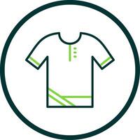 Polo Shirt Line Circle Icon Design vector