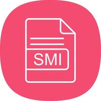 SMI File Format Line Curve Icon Design vector