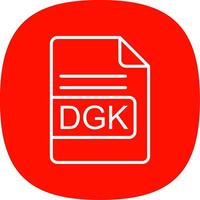 dgk archivo formato línea curva icono diseño vector
