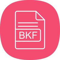 bkf archivo formato línea curva icono diseño vector