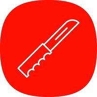 Pocket Knife Line Curve Icon Design vector