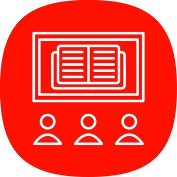 en línea curva multi circulo aprendizaje línea curva icono diseño vector