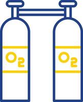 Oxygen Line Two Colour Icon Design vector