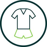 Jumpsuit Line Circle Icon Design vector