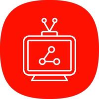 Television Line Curve Icon Design vector