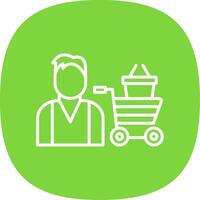 Buyer Line Curve Icon Design vector
