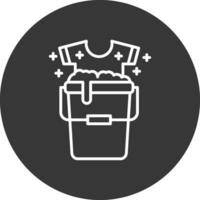 Bucket Line Inverted Icon Design vector