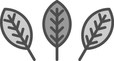 Croton Line Filled Greyscale Icon Design vector