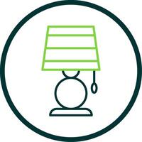 Lamp Line Circle Icon Design vector