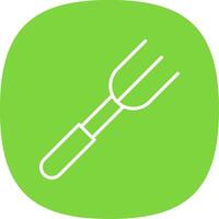 Fork Line Curve Icon Design vector