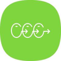 Process Chart Line Curve Icon Design vector