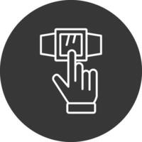 Smartwatch Line Inverted Icon Design vector