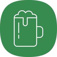 Beer Line Curve Icon Design vector