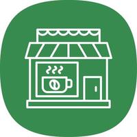 Cafe Line Curve Icon Design vector