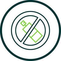 No Aerosol Line Circle Icon Design vector