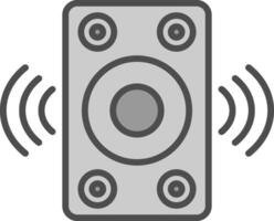 Speaker Line Filled Greyscale Icon Design vector