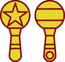 Maracas Vintage Icon Design vector