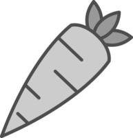 Carrot Line Filled Greyscale Icon Design vector