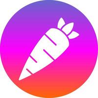 Carrot Glyph Gradient Circle Icon Design vector