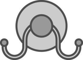 Hanger Line Filled Greyscale Icon Design vector