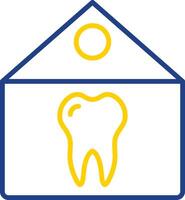 Dental Clinic Line Two Colour Icon Design vector