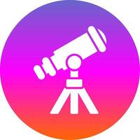 Telescope Glyph Gradient Circle Icon Design vector