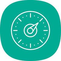 Timer Line Curve Icon Design vector