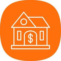 Buying Home Line Curve Icon Design vector