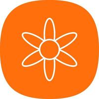 Amaryllis Line Curve Icon Design vector
