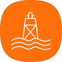 Buoy Line Curve Icon Design vector