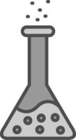 Flask Line Filled Greyscale Icon Design vector