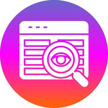 Code Review Glyph Gradient Circle Icon Design vector