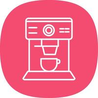 Coffee Machine Line Curve Icon Design vector