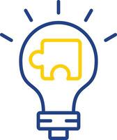 Solution Line Two Colour Icon Design vector
