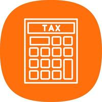 Tax Calculator Line Curve Icon Design vector