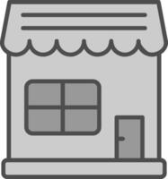 House Line Filled Greyscale Icon Design vector