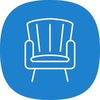 Armchair Line Curve Icon Design vector